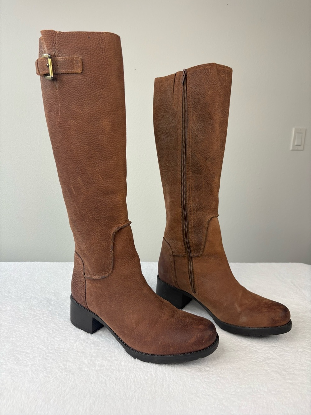 Rockport Tall Brown Leather Riding Boots